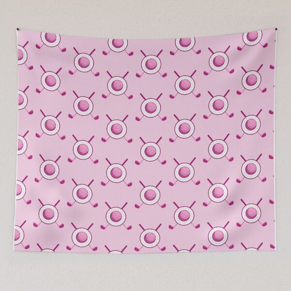 Item preview, Pink Golf Ball Theme Pattern designed and sold by LushCatDesign.