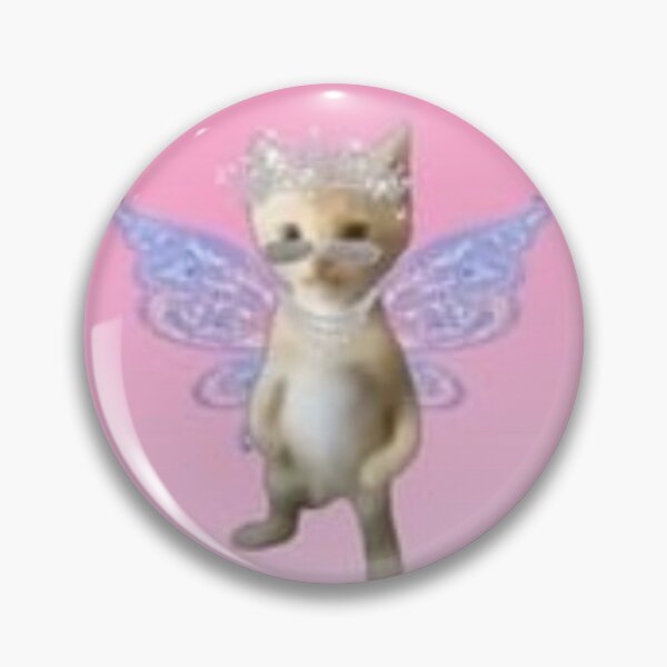 cute, pink fairy cat Pin for Sale by grace-baker