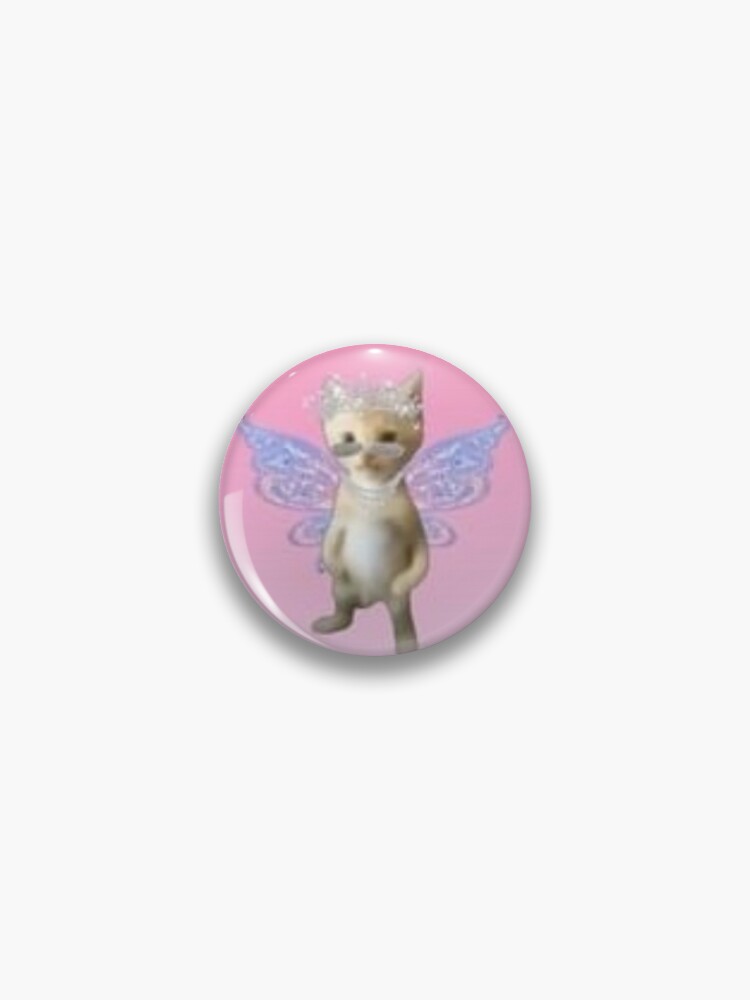 cute, pink fairy cat Pin for Sale by grace-baker