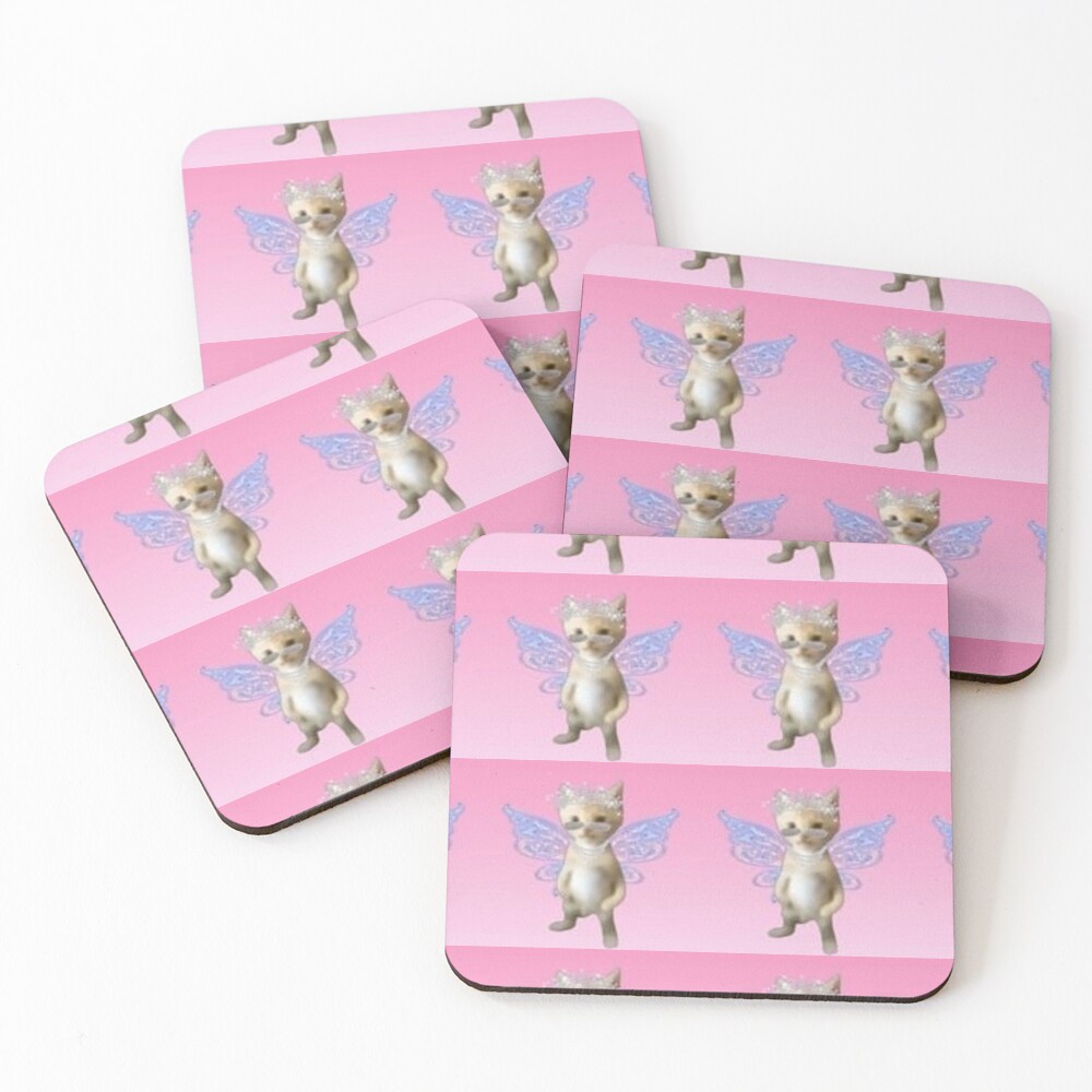 cute, pink fairy cat Pin for Sale by grace-baker