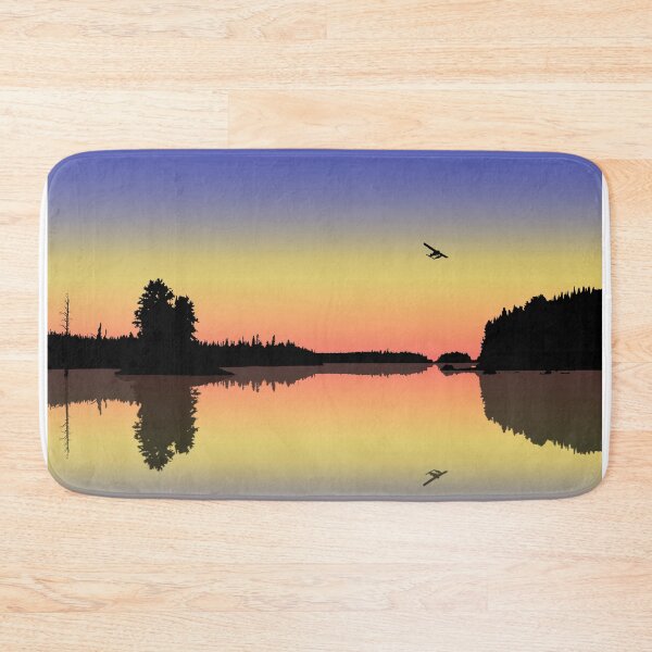 Item preview, Beaver over lake at dusk. designed and sold by map985.