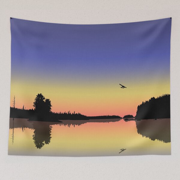 Item preview, Beaver over lake at dusk. designed and sold by map985.