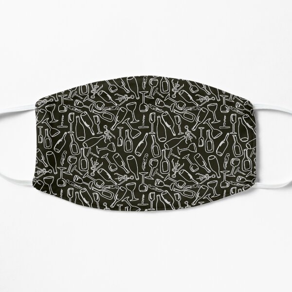 Wine Time (black) Flat Mask