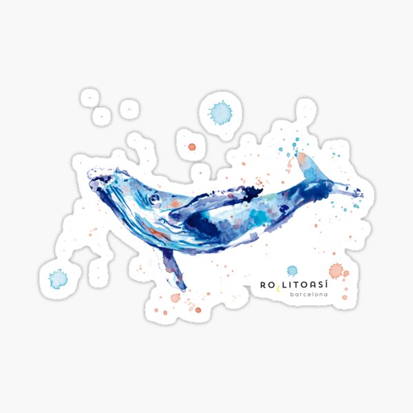 Whale watercolor Sticker