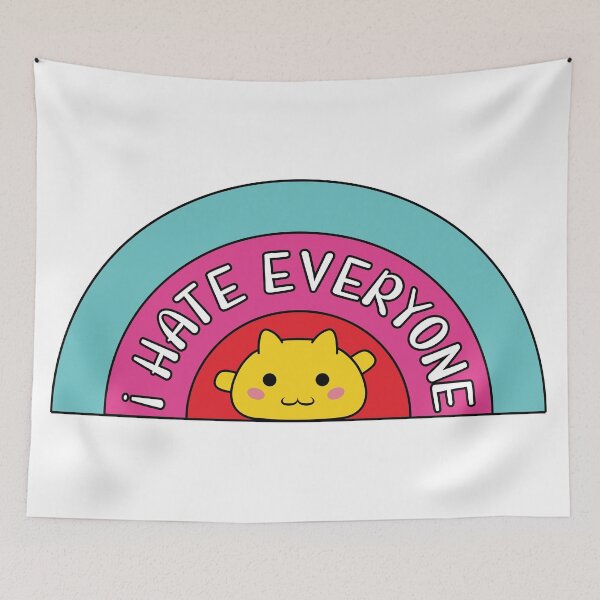 Item preview, I hate everyone - colorful cute design designed and sold by truffleivy.