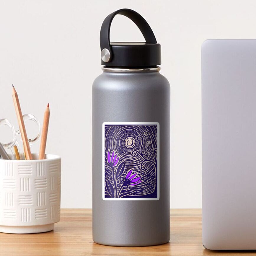 Moonflower Blue Sticker