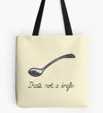 The treachery of cutlery Tote Bag