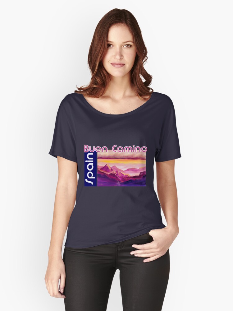 Thumbnail 1 von 3, Loose Fit T-Shirt, Jakobsweg Sonnenuntergang designt und verkauft von Ch-Seebauer.