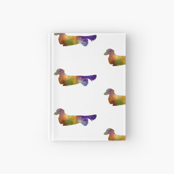 Dachshund de pelo largo en acuarela Cuaderno de tapa dura
