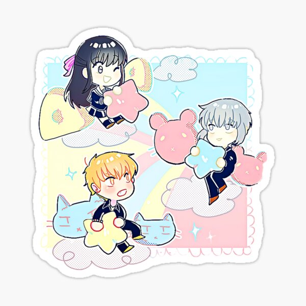 Kyo, Yuki ant Tohru Stars (Fruits Basket) Sticker