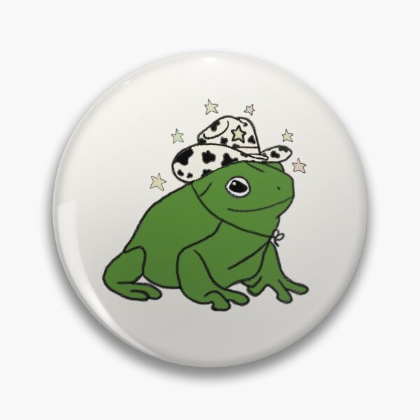 Item preview, Frog with a cowboy hat ★ designed and sold by sunflwrmike7.