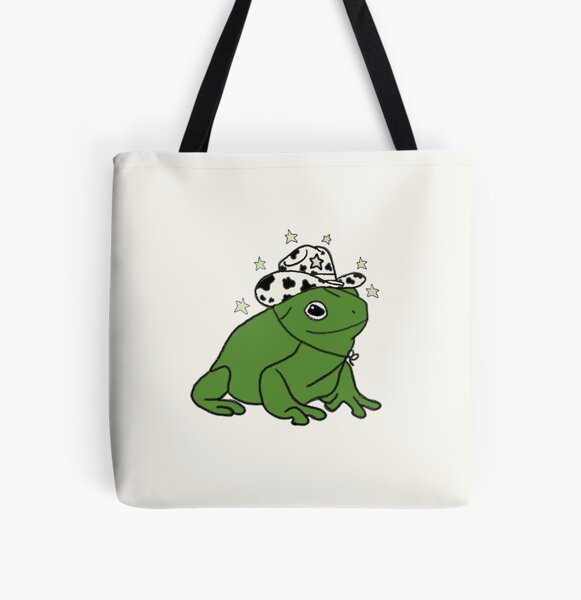 Grenouille avec un chapeau de cowboy ★ Tote bag doublé
