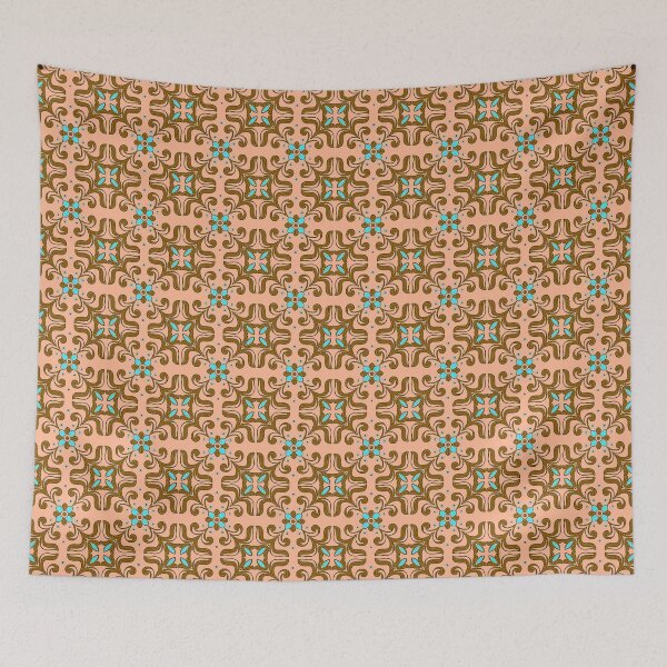 Item preview, Azulejo Floral Pattern designed and sold by AM FineArtPrints.