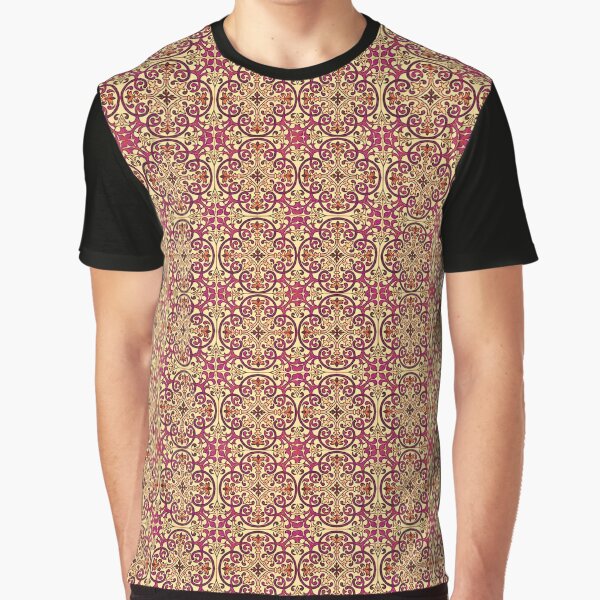 Vista previa del artículo con la obra «Patrón floral azulejo», diseñado y vendido por AM FineArtPrints.