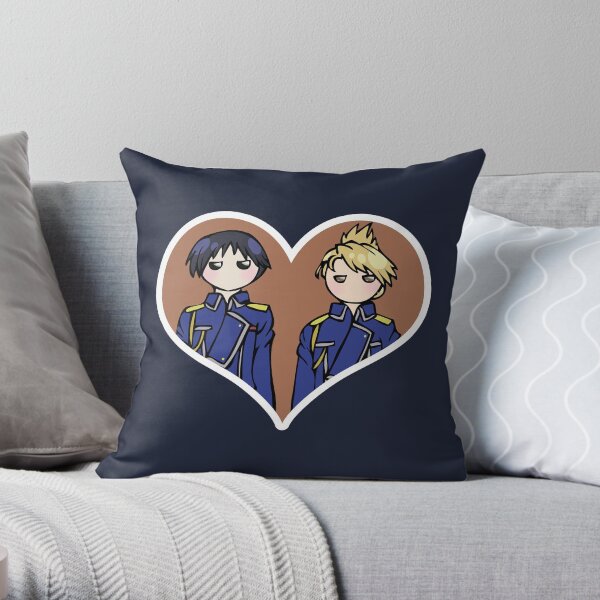 Roy and Riza - shipping dolls Throw Pillow