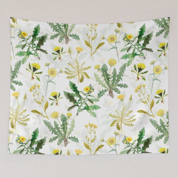Item preview, Midsummer Botanical Wildflower Dandelion Meadow Garden Nightgarden designed and sold by UtArt.