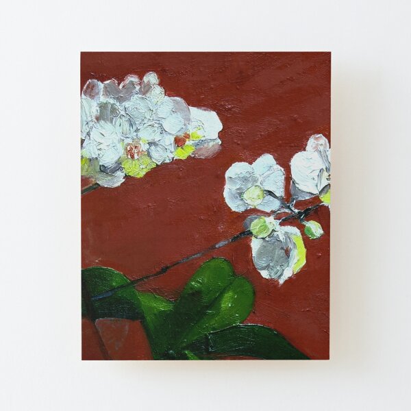 Nature - White Orchid Wood Mounted Print