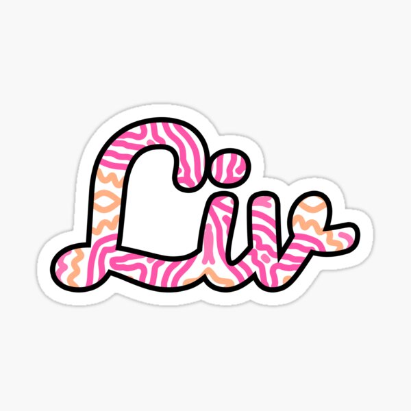 Liv Handwritten Name Sticker For Sale By Inknames Redbubble