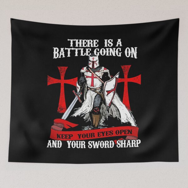 Item preview, Templar Shield Cross Medieval Warrior Sword Knights Templar Armor Helmet Emblem  designed and sold by TopTeeShop.