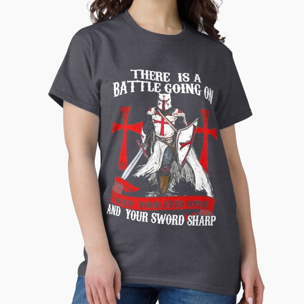 Oak Island T Shirt - Knights Templar Shield Helmet Blades Oak Island T Shirt - Knights Templar Shield Helmet Blades