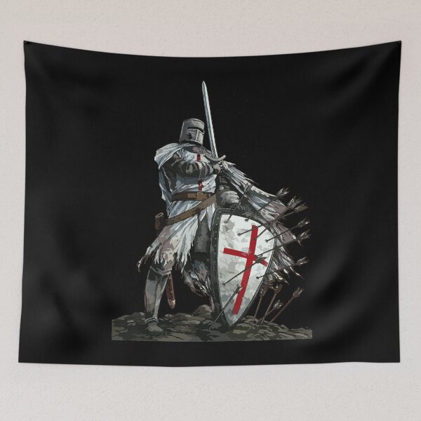 Item preview, Templar Shield Cross Medieval Warrior Sword Knights Templar Armor Helmet Emblem  designed and sold by TopTeeShop.