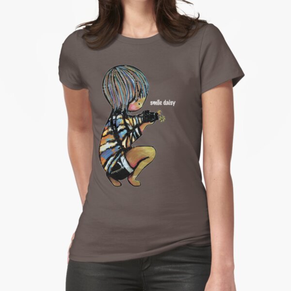 Smile Daisy Photographer Fitted T-Shirt