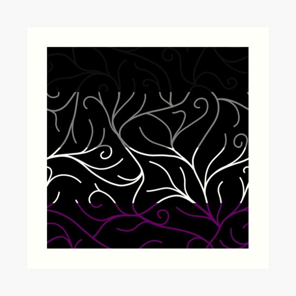 Black Velvet, Asexual Flag Vines Art Print