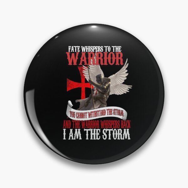 Item preview, Templar Medieval Warrior Sword Knights Templar Armor Helmet Shield Cross I Am The Storm designed and sold by TopTeeShop.