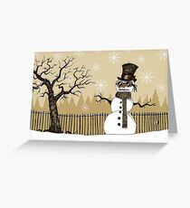 Snowman with goggles Greeting Card