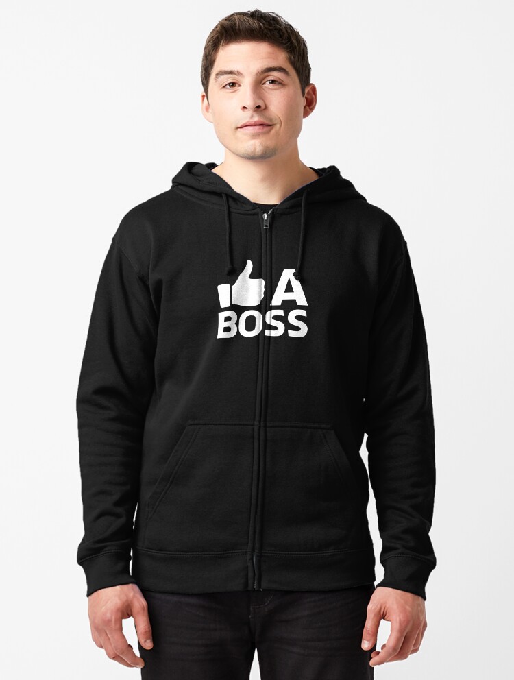 boss zipped hoodie