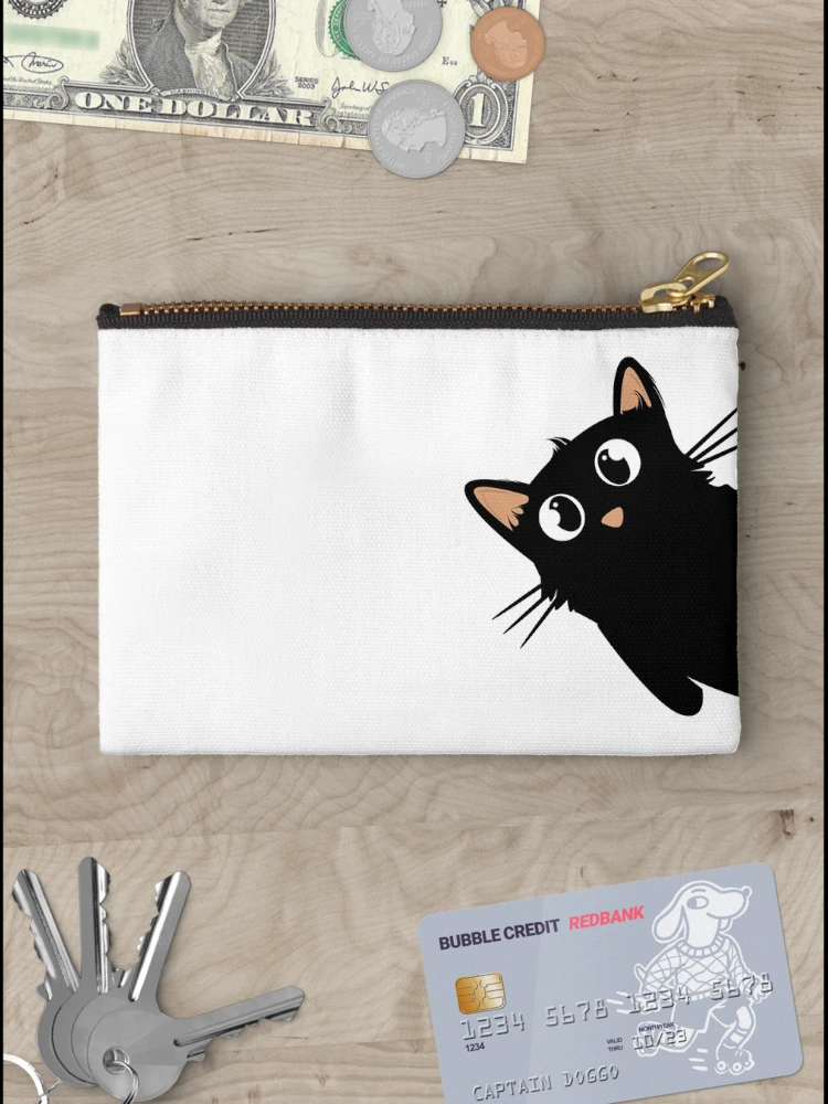 Thumbnail 3 of 4, Zipper Pouch, Black Cat designed and sold by MOTIFOLK.