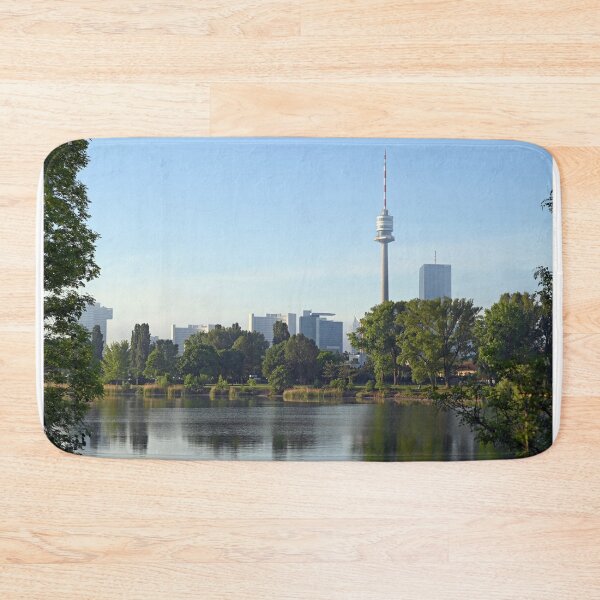 Item preview, Vienna cityscape Danube riverside in the morning designed and sold by goceris.