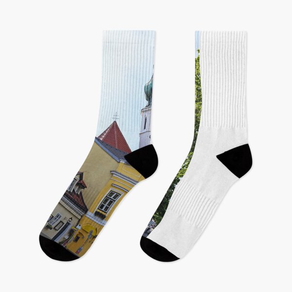 Item preview, Church and old houses in Grinzing Vienna Austria designed and sold by goceris.