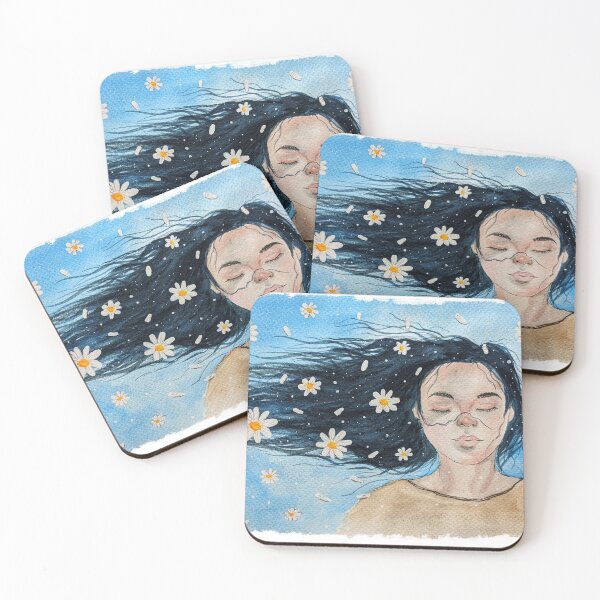 Item preview, Daisy Flower Girl Watercolour Illustration designed and sold by rohanch24.