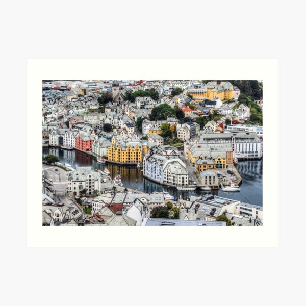 Looking down on Alesund Art Print