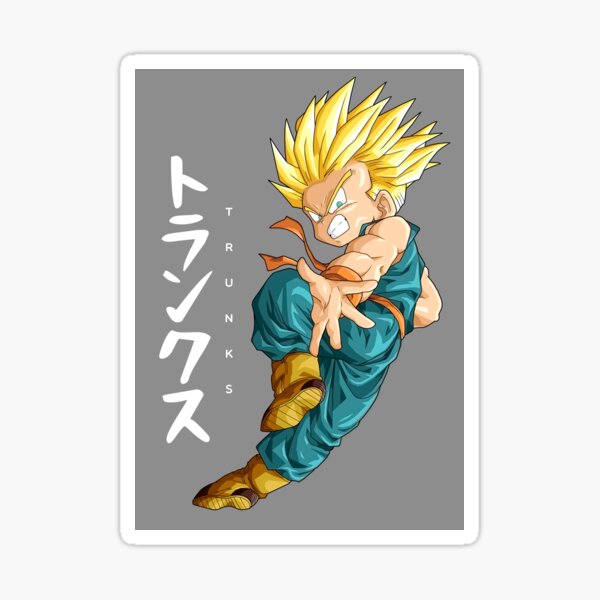 Kid Trunks Stickers Redbubble - kid trunks dragon ball super roblox