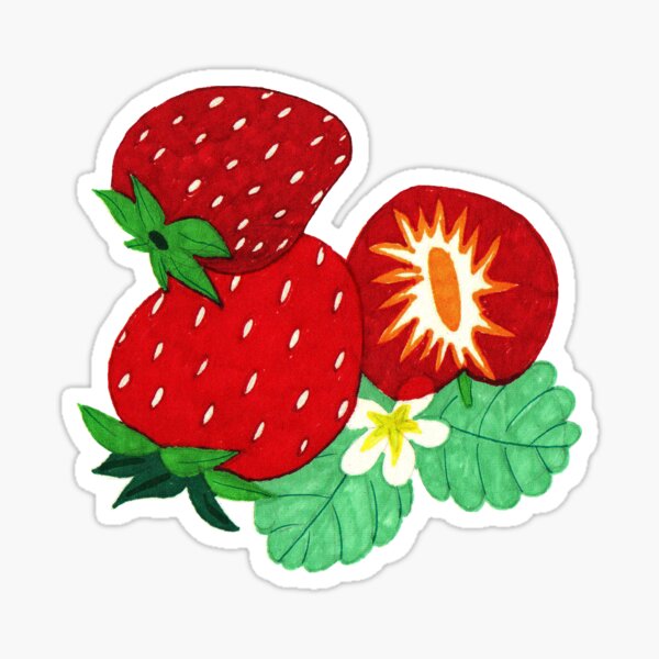 Strawberry Stickers | Redbubble