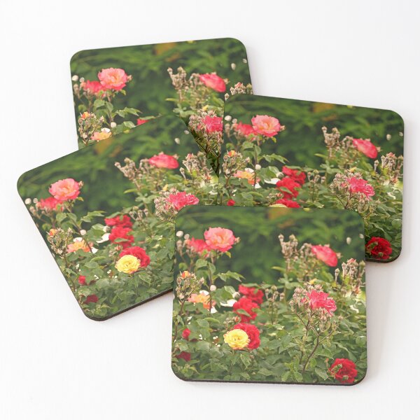 Item preview, garden with red yellow and pink roses in springtime designed and sold by goceris.