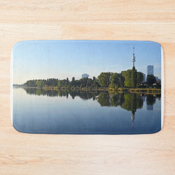 Item preview, Vienna skyline on the Danube river in the morning Austria designed and sold by goceris.