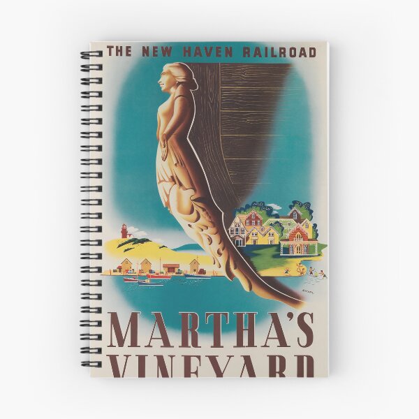 Item preview, Marthas Vineyard vintage travel poster designed and sold by stickart-marek.