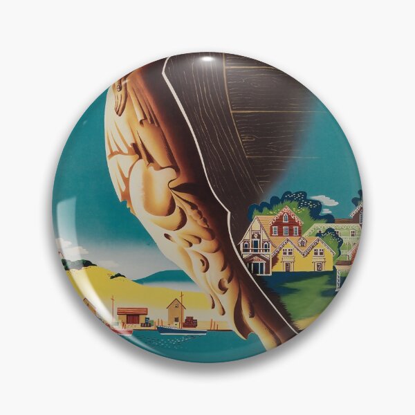 Item preview, Marthas Vineyard vintage travel poster designed and sold by stickart-marek.