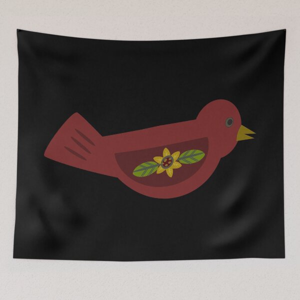 Item preview, Red Folk Art Bird designed and sold by Melsky.