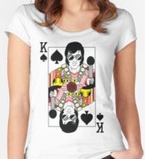 Elvis Presley Vegas Style Playing Card Women's Fitted Scoop T-Shirt