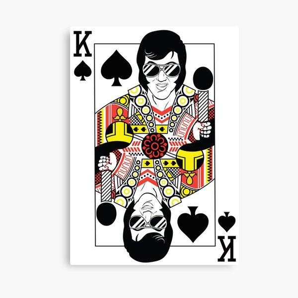 Elvis Presley Vegas Style Playing Card Canvas Print