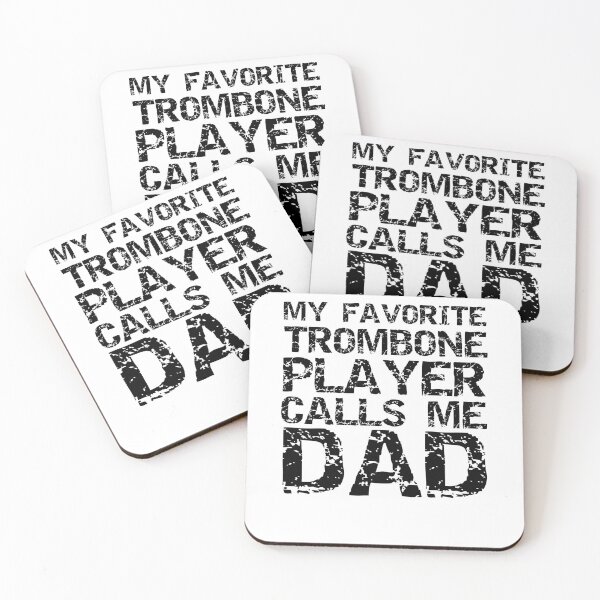 Item preview, Distressed My Favorite Trombone Player Calls Me Dad Funny Marching Band Quote designed and sold by TNDesignStudio.