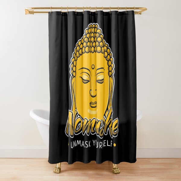 Nomaske - Nomaske Démasquez-vous Bouddha Corona Pandemie Virus Rideau de douche