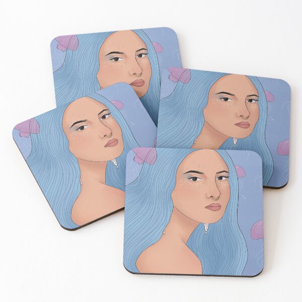 Item preview, Mermaid surrounded by jellyfishes designed and sold by harrysillo.