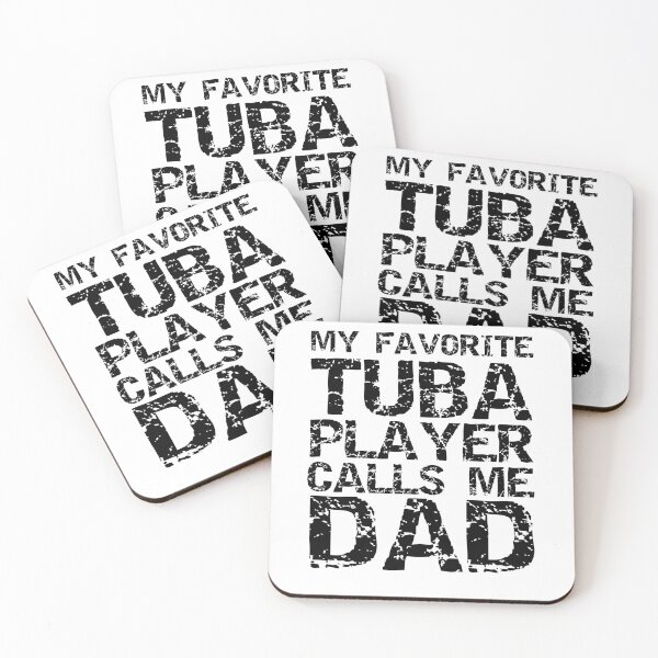 Item preview, Distressed My Favorite Tuba Player Calls Me Dad Funny Marching Band Quote designed and sold by TNDesignStudio.