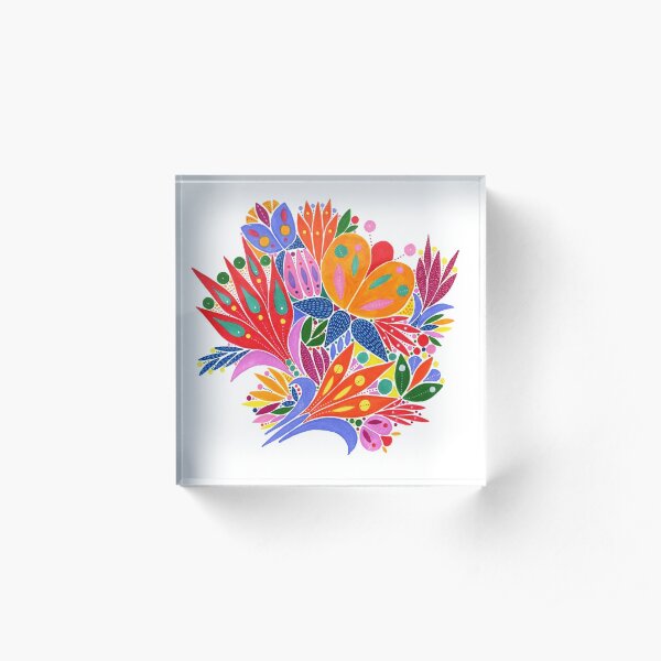 Bouquet of flowers Acrylic Block