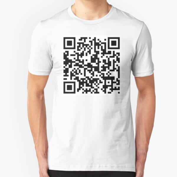 Rickroll QR Code Slim Fit T-Shirt